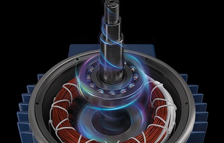 Electric motor using SHC grease