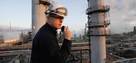 Engineer at the petrochemical plant