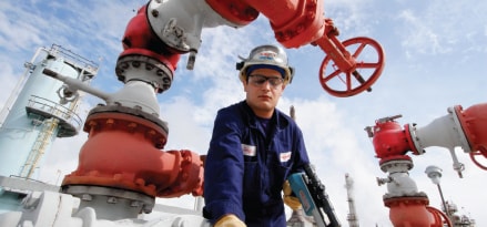 Exxon engineer at a production plant