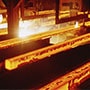 Factory with hot steel blocks