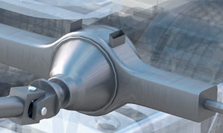 Fifth wheel and universal joints zoom in