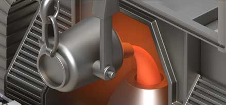 3D model of a basic oxygen furnace
