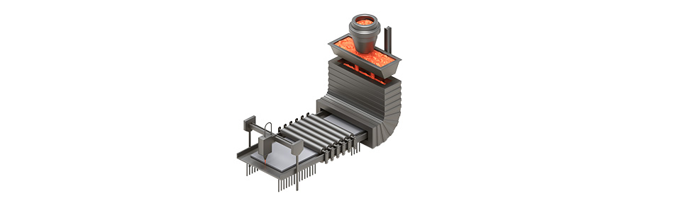Continuous casting equipment piece