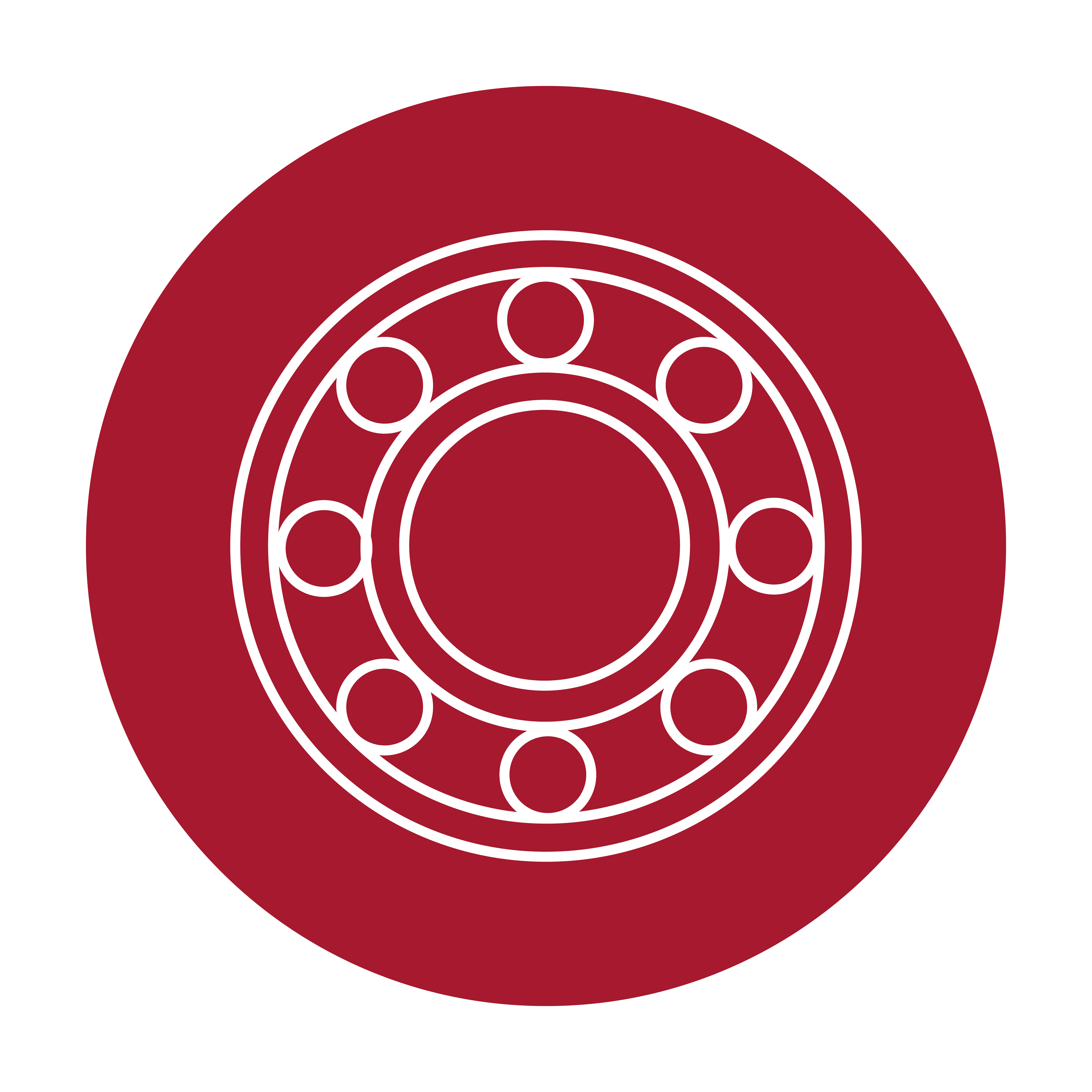 Bearings icon in burgundy