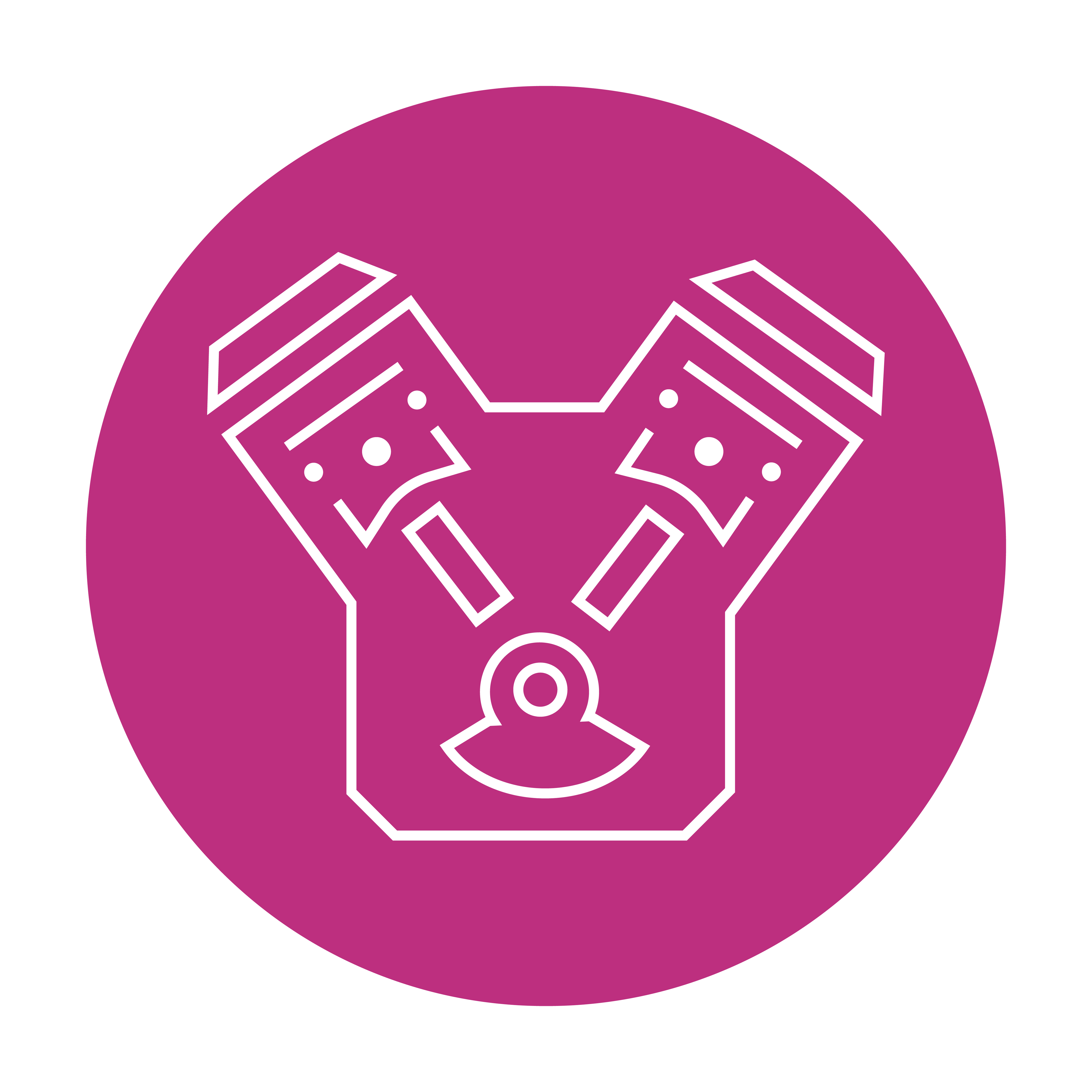 Engines icon in cerise