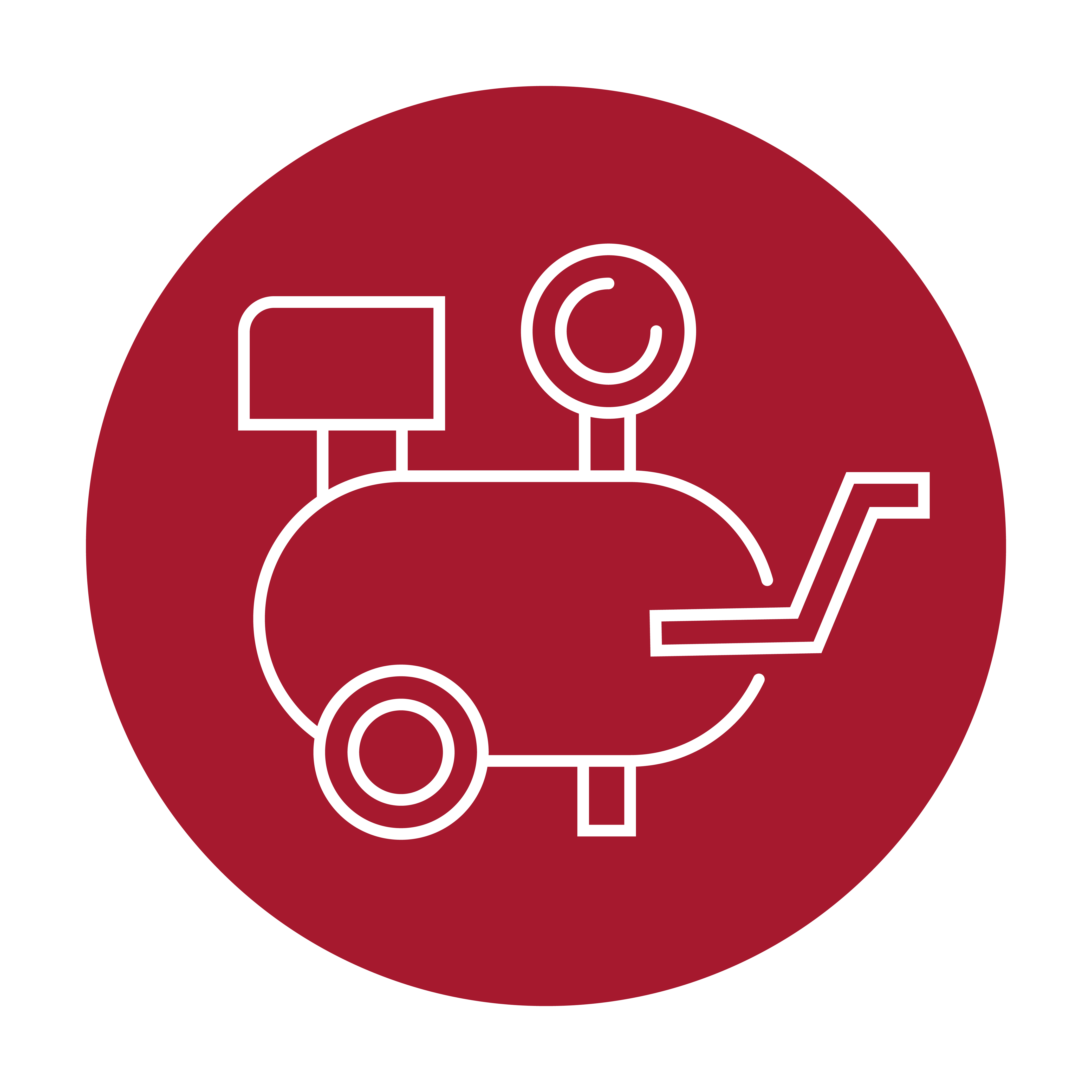 Air compressor icon in burgundy