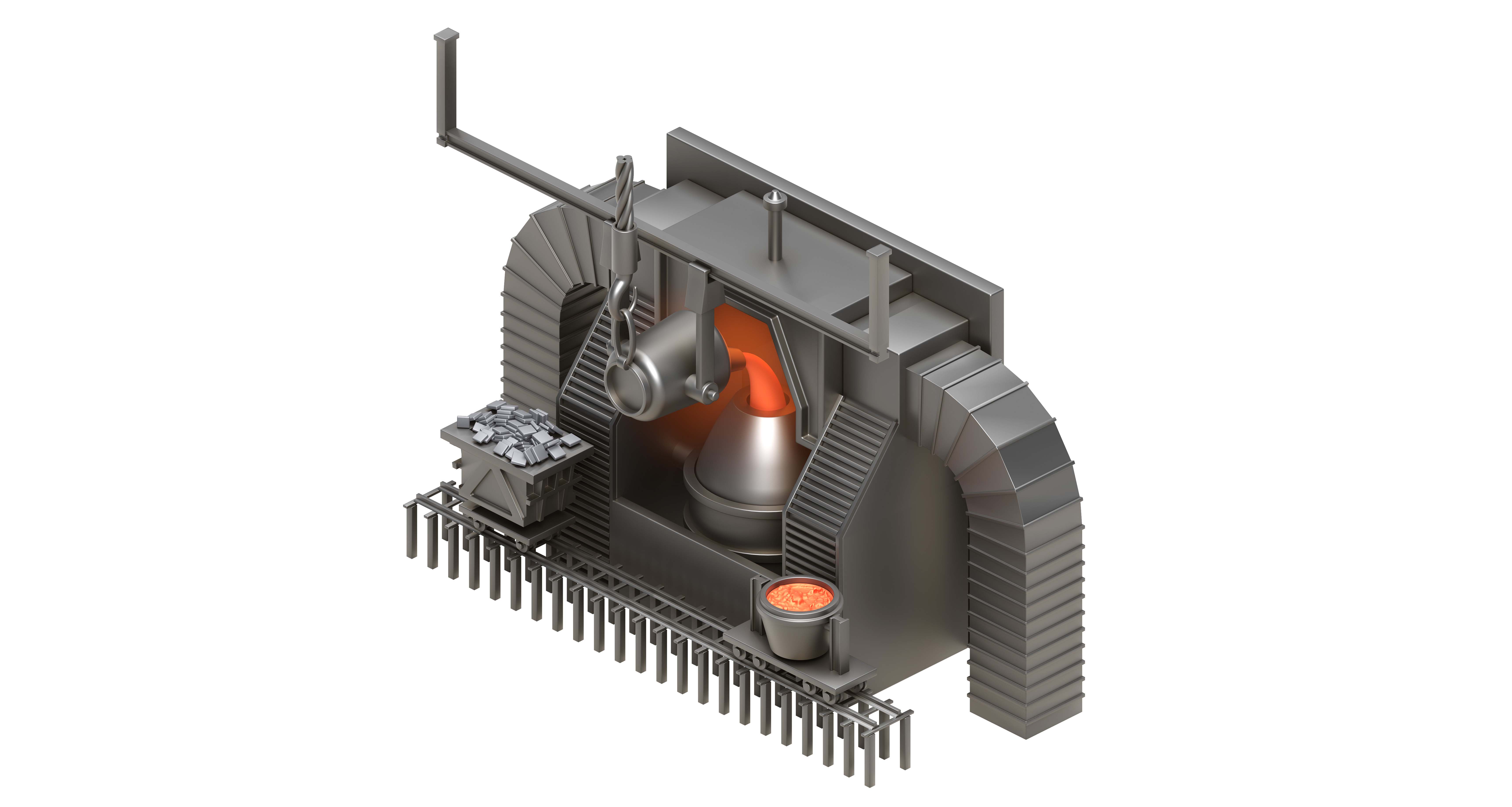 Basic oxygen furnace equipment piece