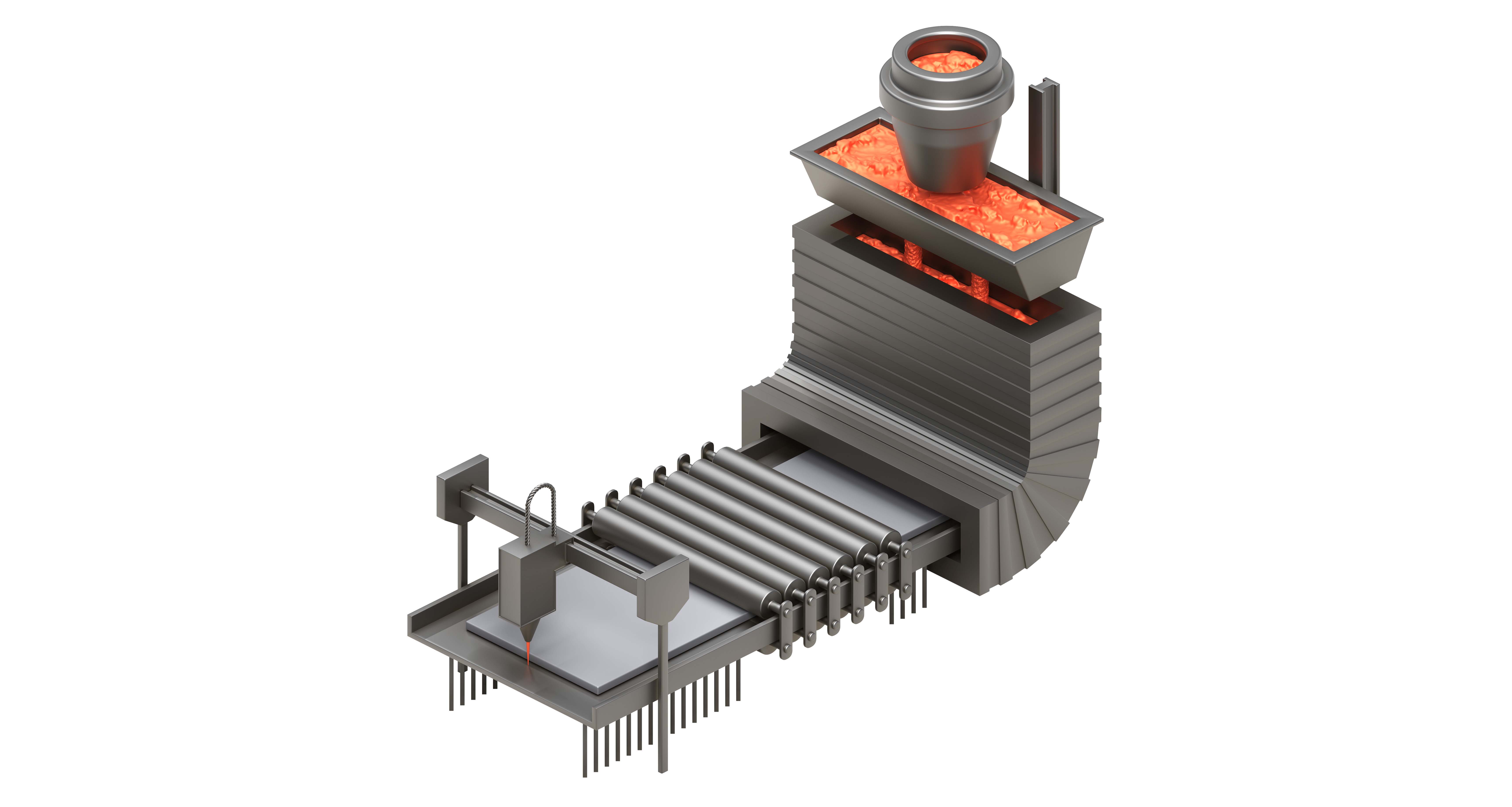 Continuous casting equipment piece