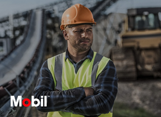 Mobil working stood in a mining site