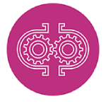 Hydraulics icon in cerise